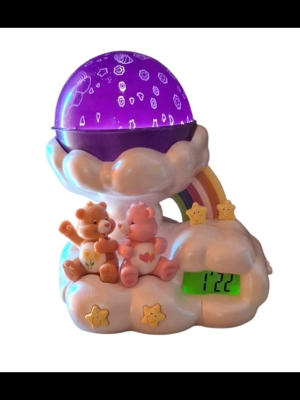 Vtg care bears light up projector alarm clock tested